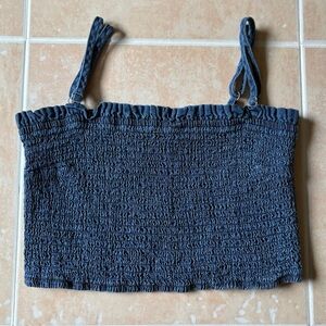 Abercrombie & Fitch Blue Crop Tank Top Large